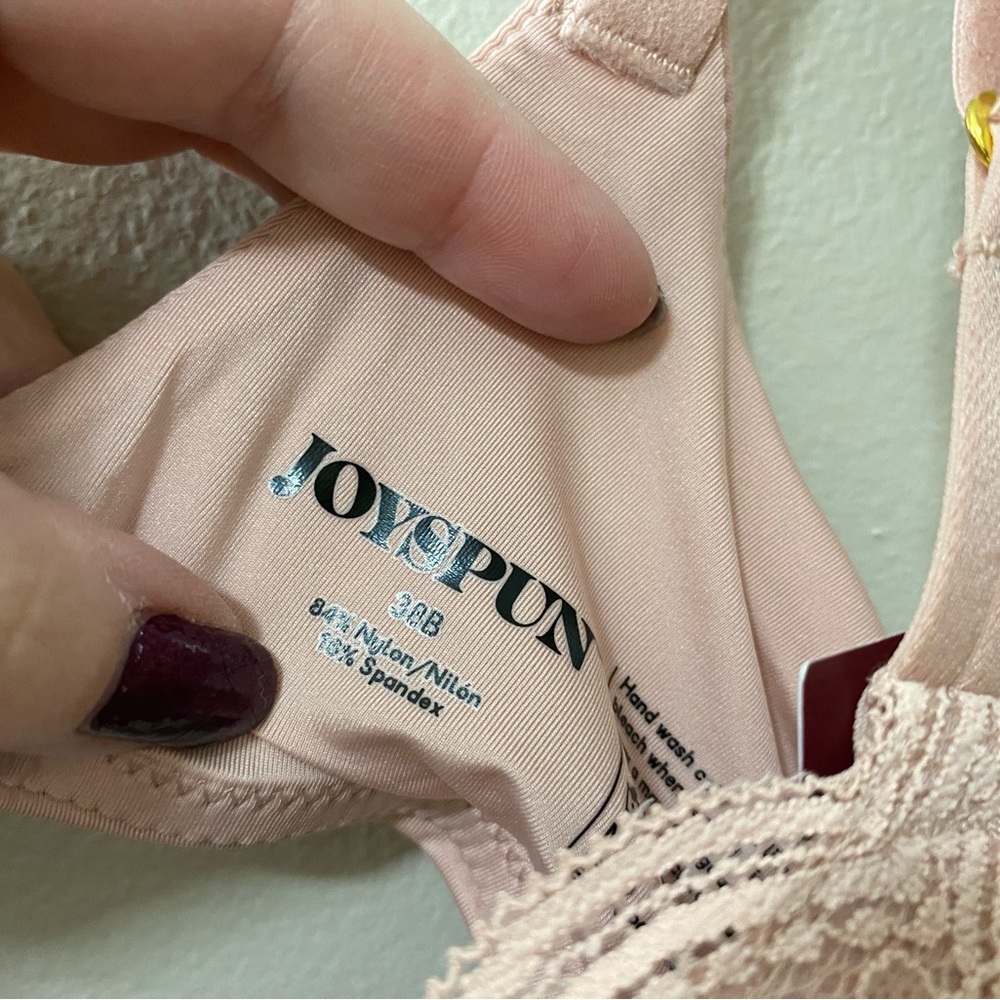 Joyspun push up bra lot 38B lace underwire black pink plunge new with tags - Picture 4 of 11